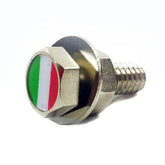 Hexagon Bolt M6 x 20mm Italian Flag Head