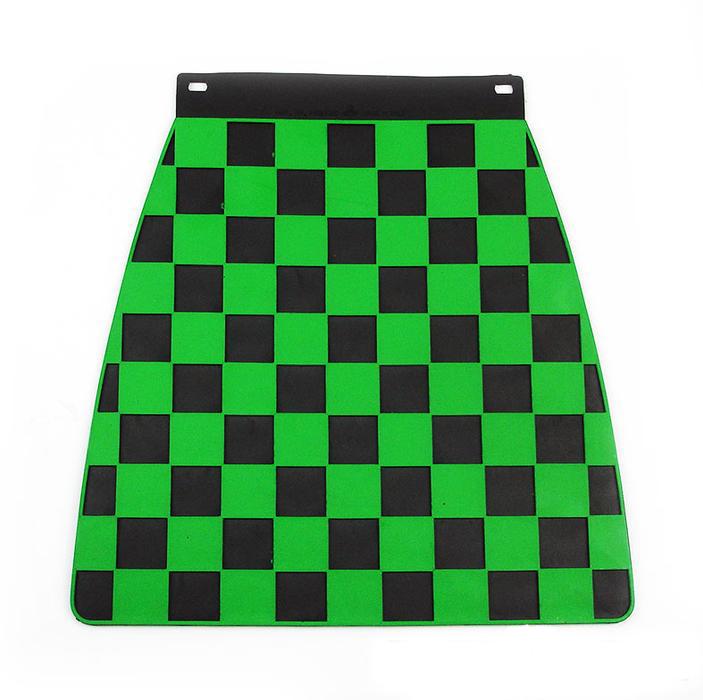 Universal Pressed Chequered Type Mudflap Green & Black