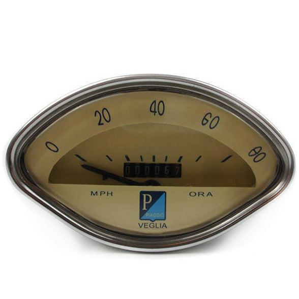 Vespa Piaggio - Speedometer - Sprint - Cream Face - 80MPH