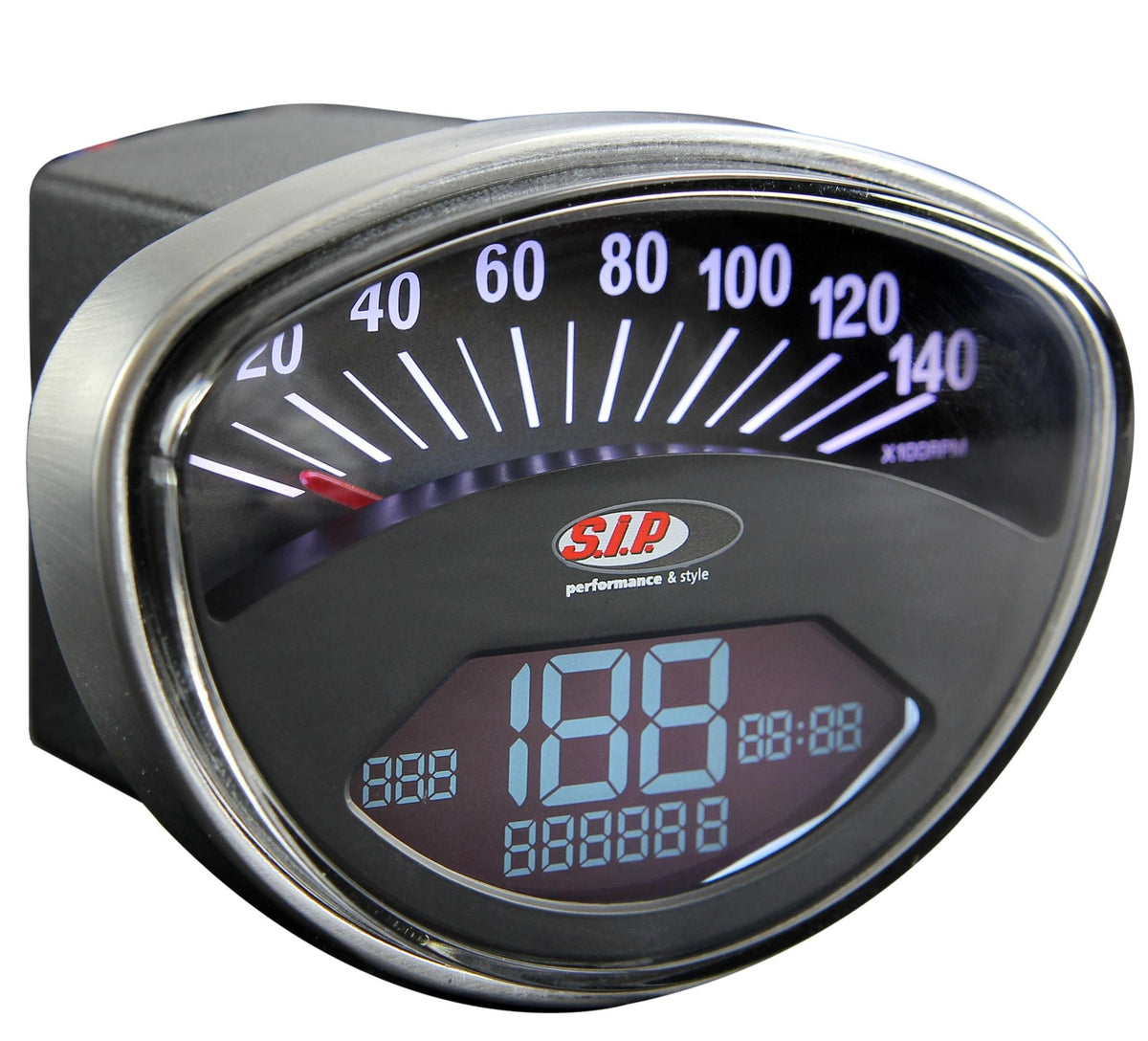 Vespa Rally 180 200 GTR Super Primavera ET3 SS50/90 SIP Speedometer - Black Face