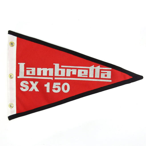 Flag Lambetta SX150 29cm x 18cm Red & Silver