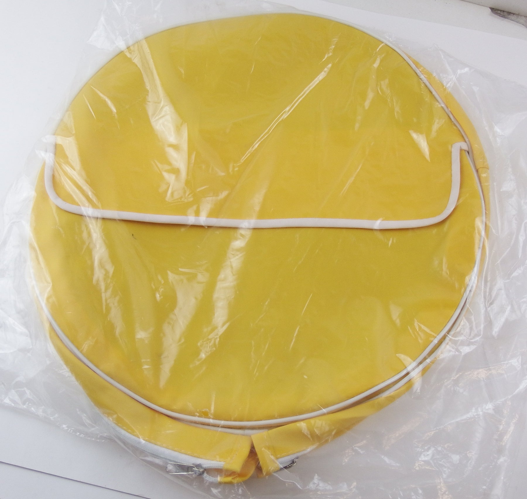 Wheel - Spare Wheel Cover 10" - Zipped - Yellow White Piping