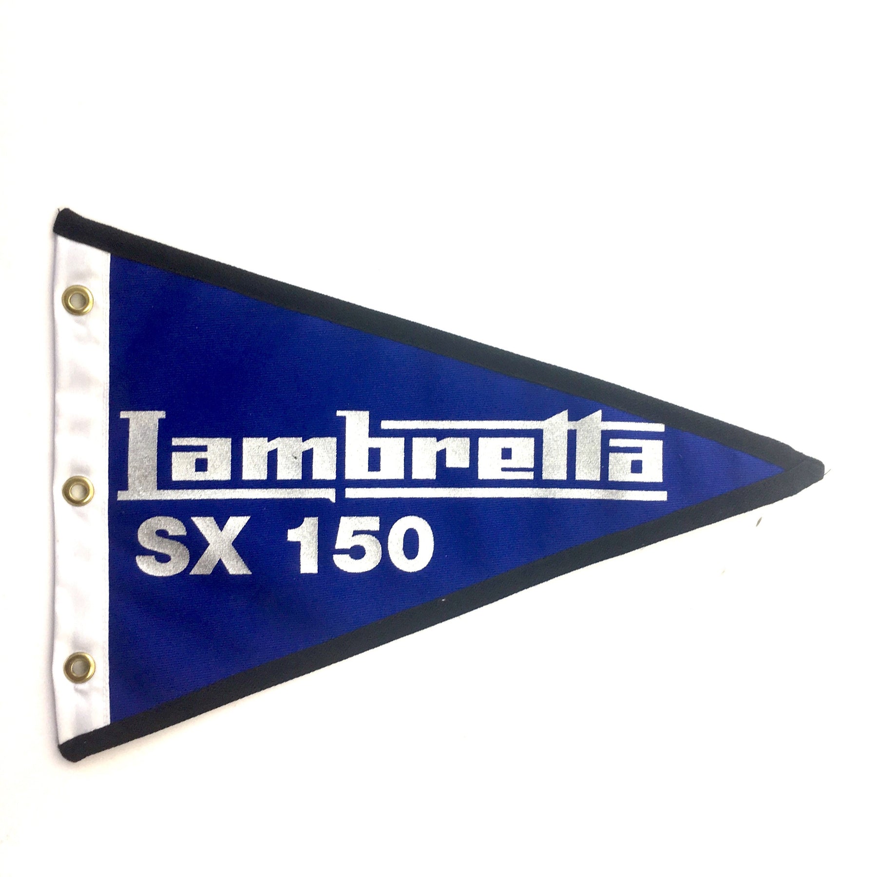 Flag Lambretta TV175 29cm x 18cm Blue & Silver