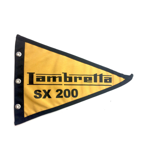Lambretta Flag SX200 29cm x 18cm Mustard Yellow & Black