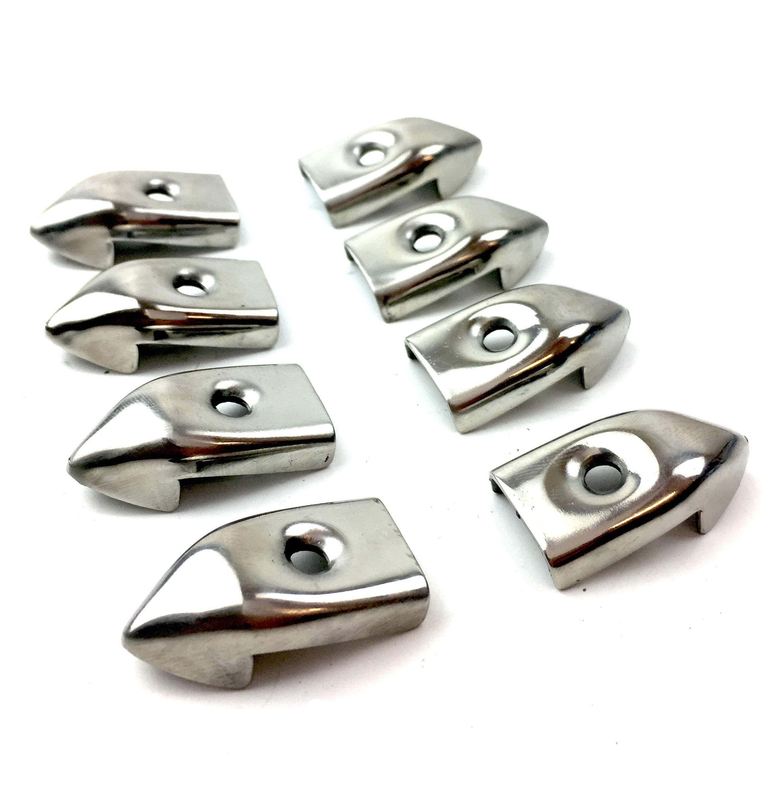 Lambretta Series 3 Li SX TV Floor Runner End Caps Stainless Steel