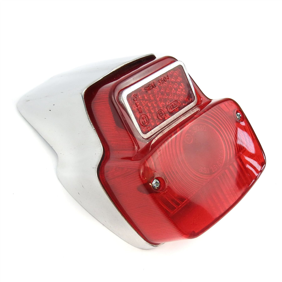 Vespa V50 V90 Prim Rear Light Unit - Polished Allow