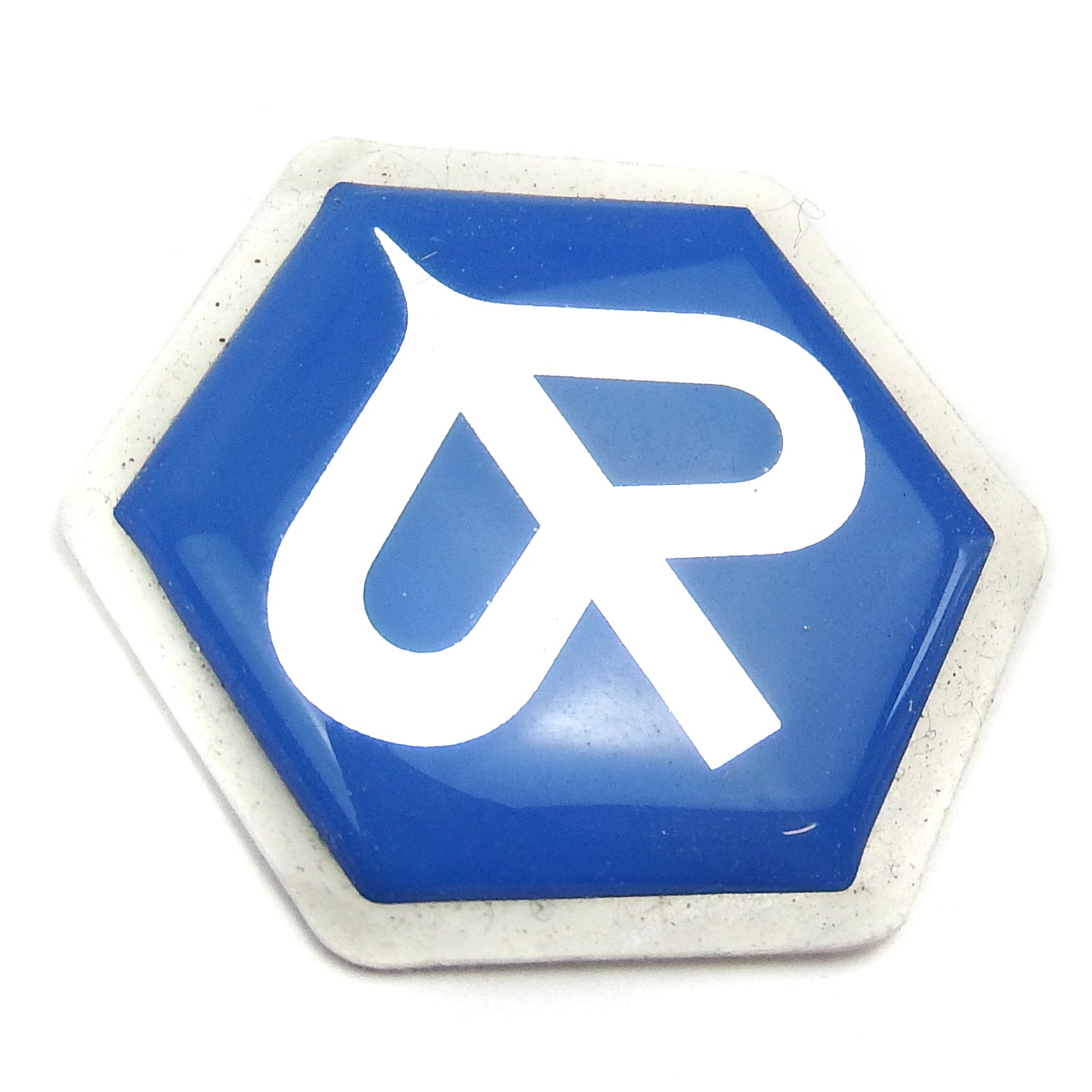 Vespa Piaggio Horncover Badge Hexagon Shaped - Smooth Resin 27mm