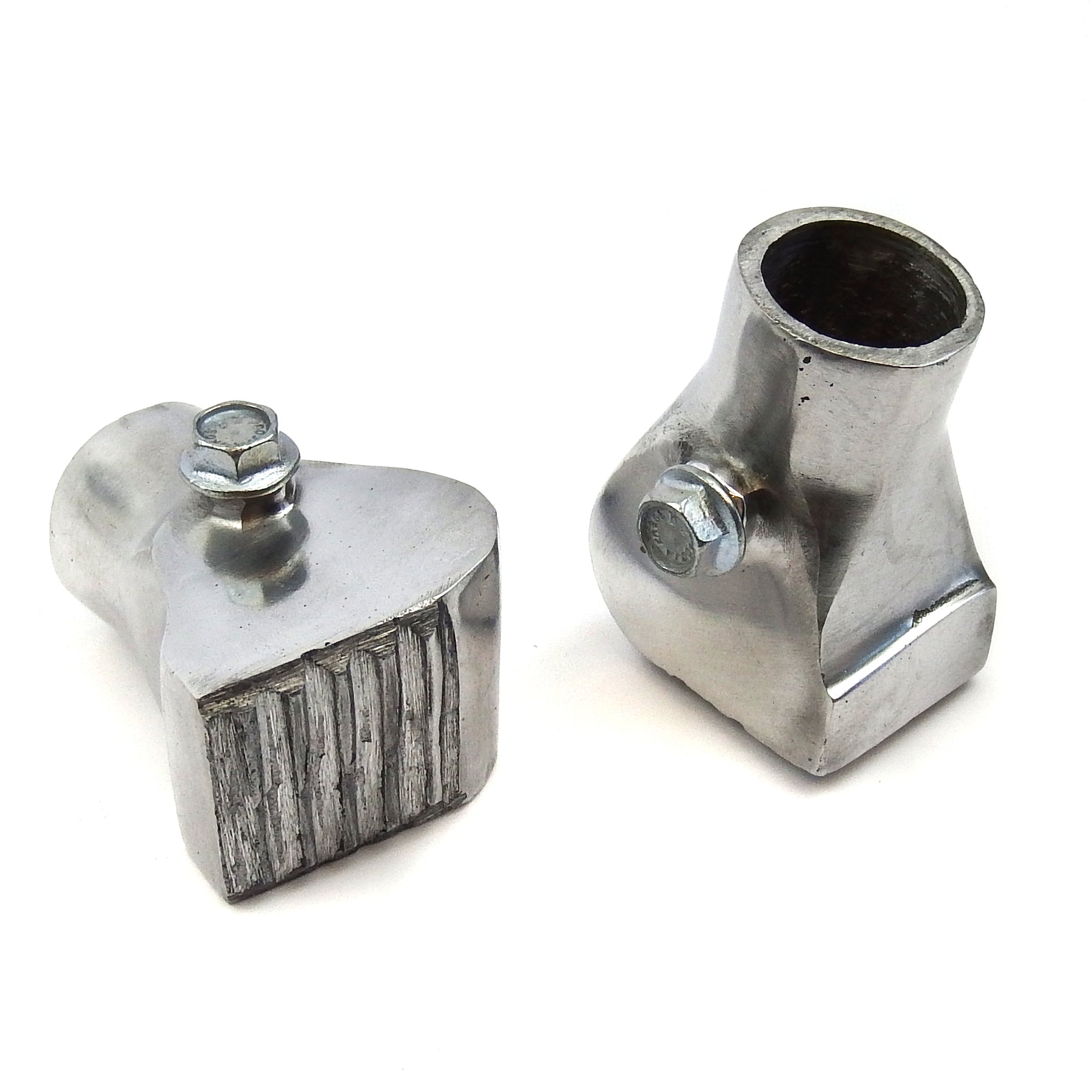 Vespa PX PE PK T5 Metal Centre Stand Feet Square 22mm - Polished Alloy