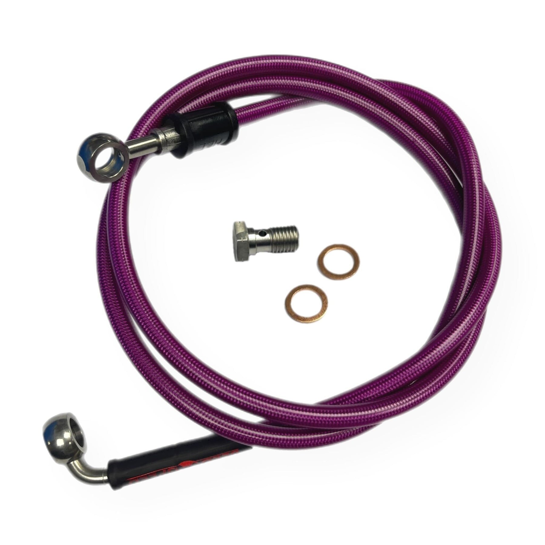 Lambretta Series 1 2 3 Li GP SX TV HEL Stainless Outboard Front Disc Brake Hydraulic Hose - Extra Long Extended Version - 14 Colour Options