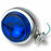 Vespa Lambretta Scooter Spot Light Spotlight Chrome 9cm Blue Lens