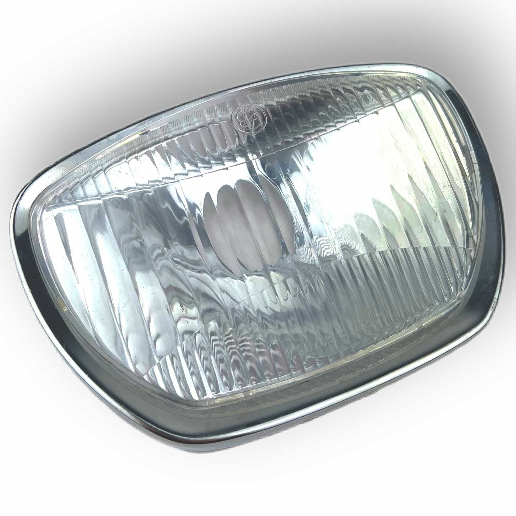 Piaggio Ape 175 '64-'65, 150-350 400 450 500 '66- Front Headlight with Chrome Rim 95x150mm