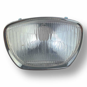 Piaggio Ape 175 '64-'65, 150-350 400 450 500 '66- Front Headlight with Chrome Rim 95x150mm