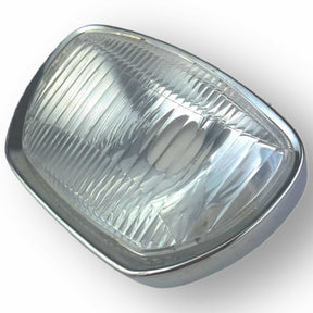 Piaggio Ape 175 '64-'65, 150-350 400 450 500 '66- Front Headlight with Chrome Rim 95x150mm