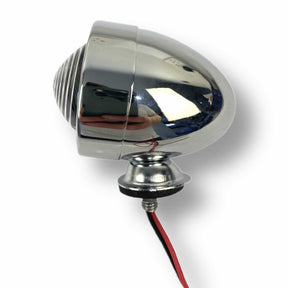 Vespa Lambretta Scooter Chrome Marker Bullet Light With Clamp- Blue Red Amber Clear Lenses