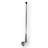 Vespa Lambretta Scooter Chrome Mini Aerial Flag Holder Pole - 23cm - Black Ball