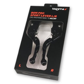 Vespa GTS / GT / GTL 125-300cc BGM PRO Adjustable Foldable Brake Levers - Black