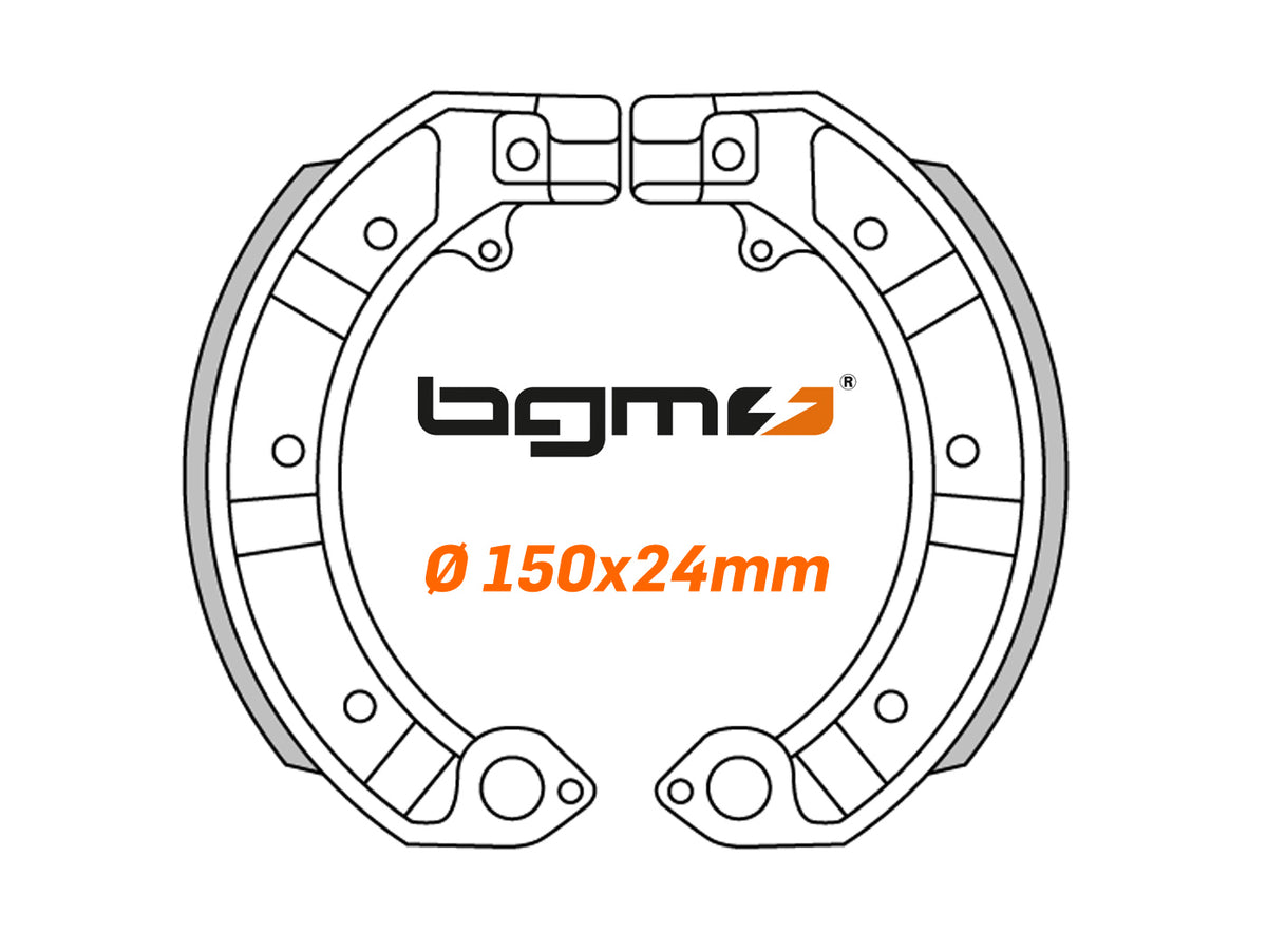 Vespa PX PK T5 Rally Sprint GT/R BGM PRO Brake Shoes Ø=150x24mm 