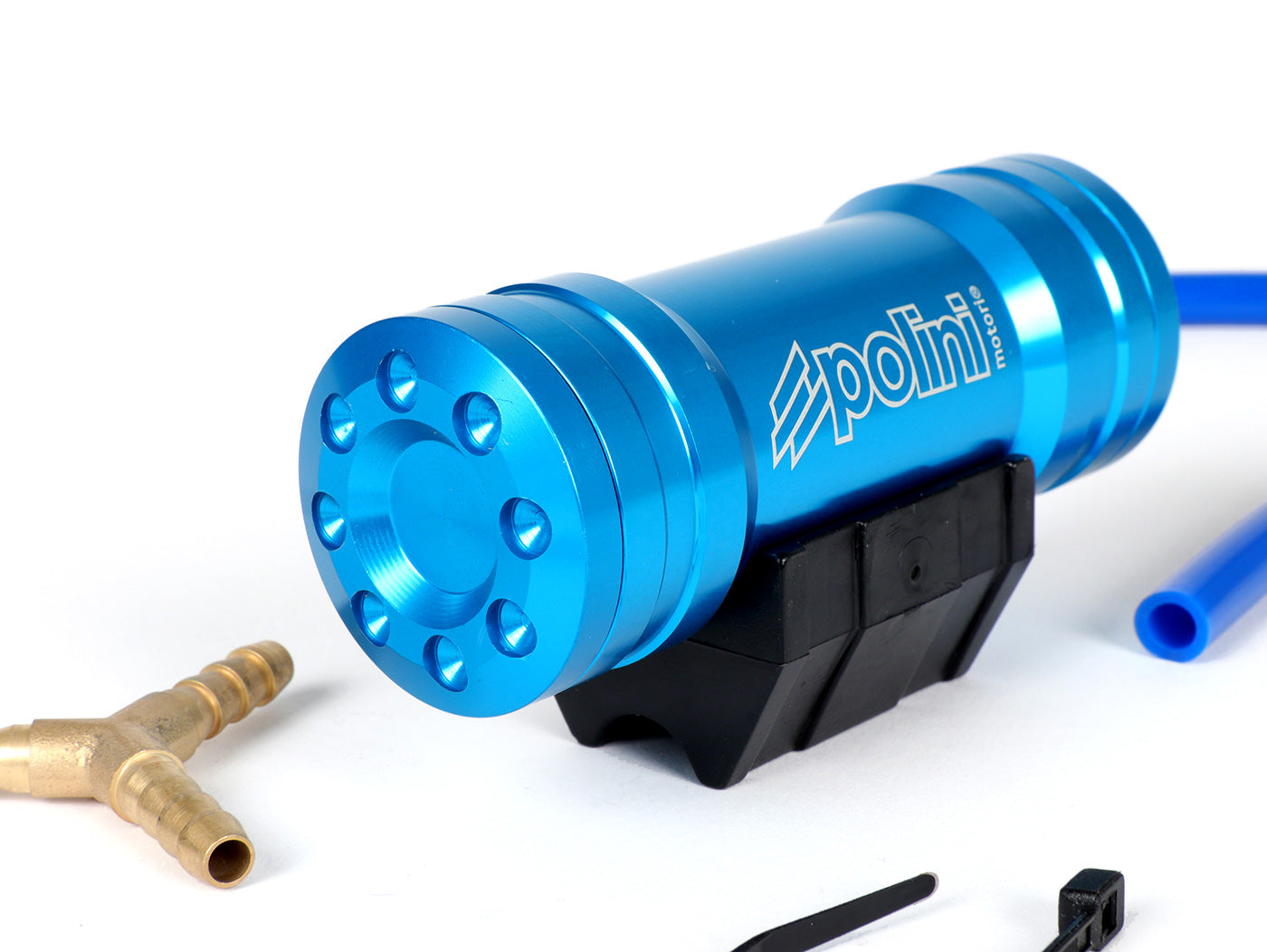 Polini CNC Aluminium Fuel Compensator Boost Bottle - Blue
