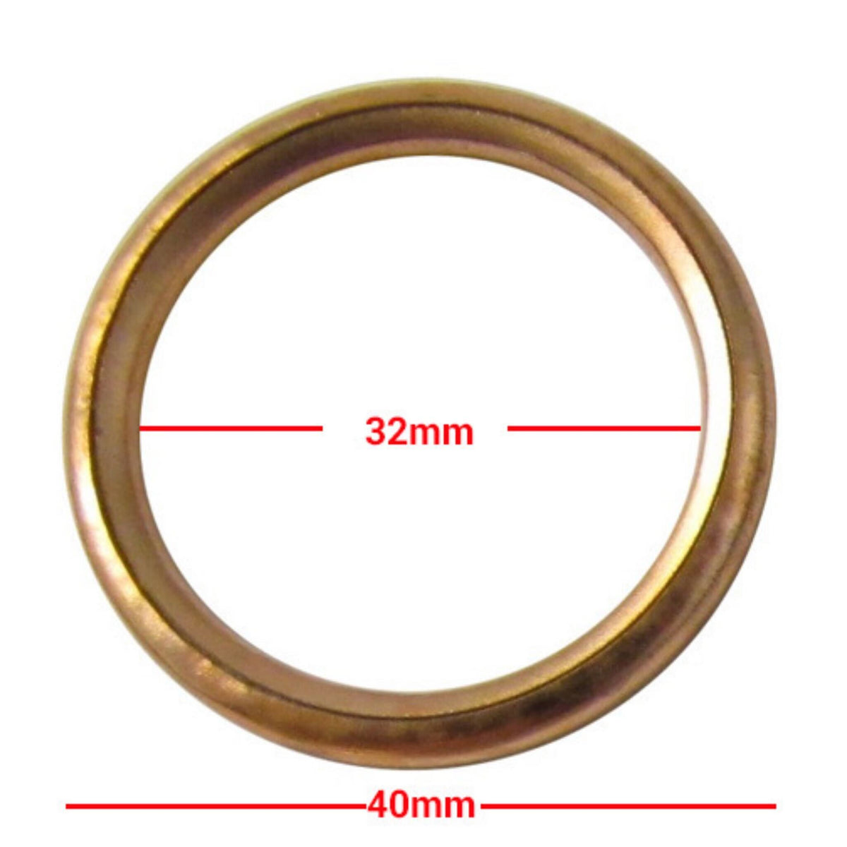 Copper Exhaust Gasket 40mm/32mm 5mm Thickness