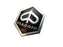Vespa PX, EFL, T5, LML Piaggio Hexagon Shaped Clip In Horncover Badge Black