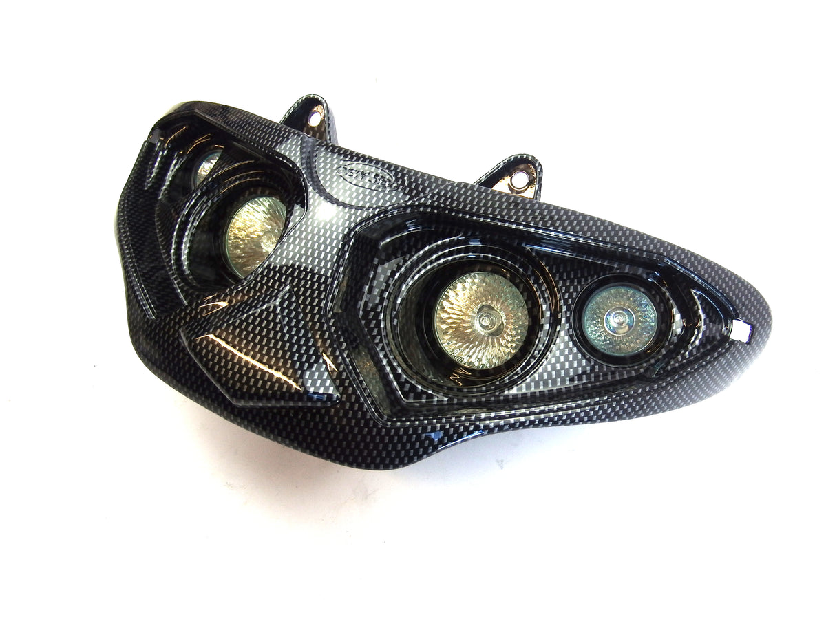 Headlight Unit Quad Halogen Gilera Runner Carbon Look