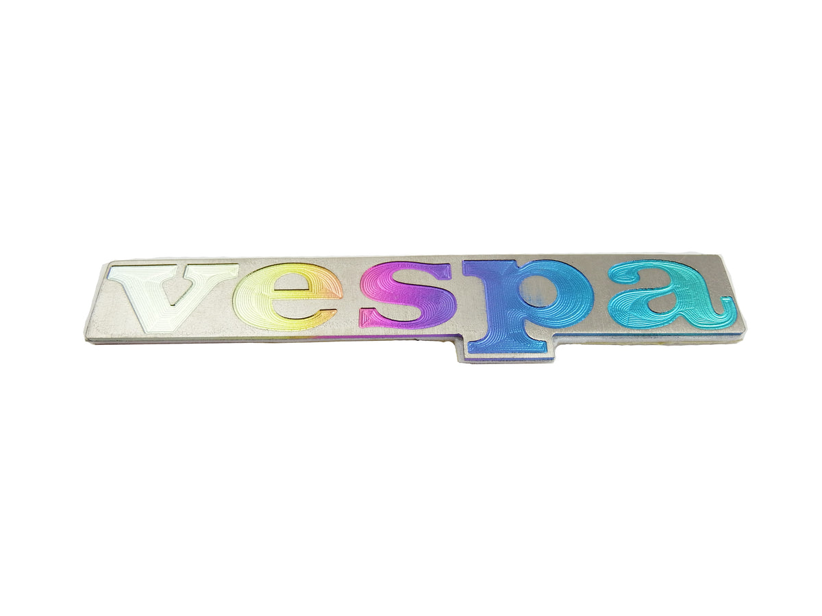 Vespa PX PE Legshield Badge - Titanium