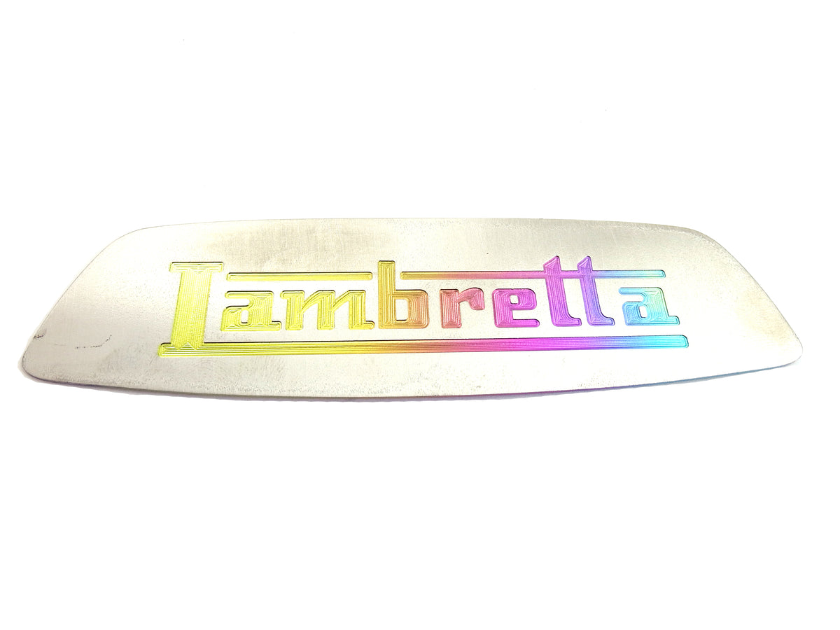 Lambretta Series 1 2 3 GP Li SX TV Rear Frame Badge Insert Lambretta - Titanium