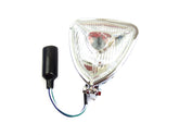 Lamp - Headlight 13.4cm Triangular - Chrome - H6 12v 35/35w