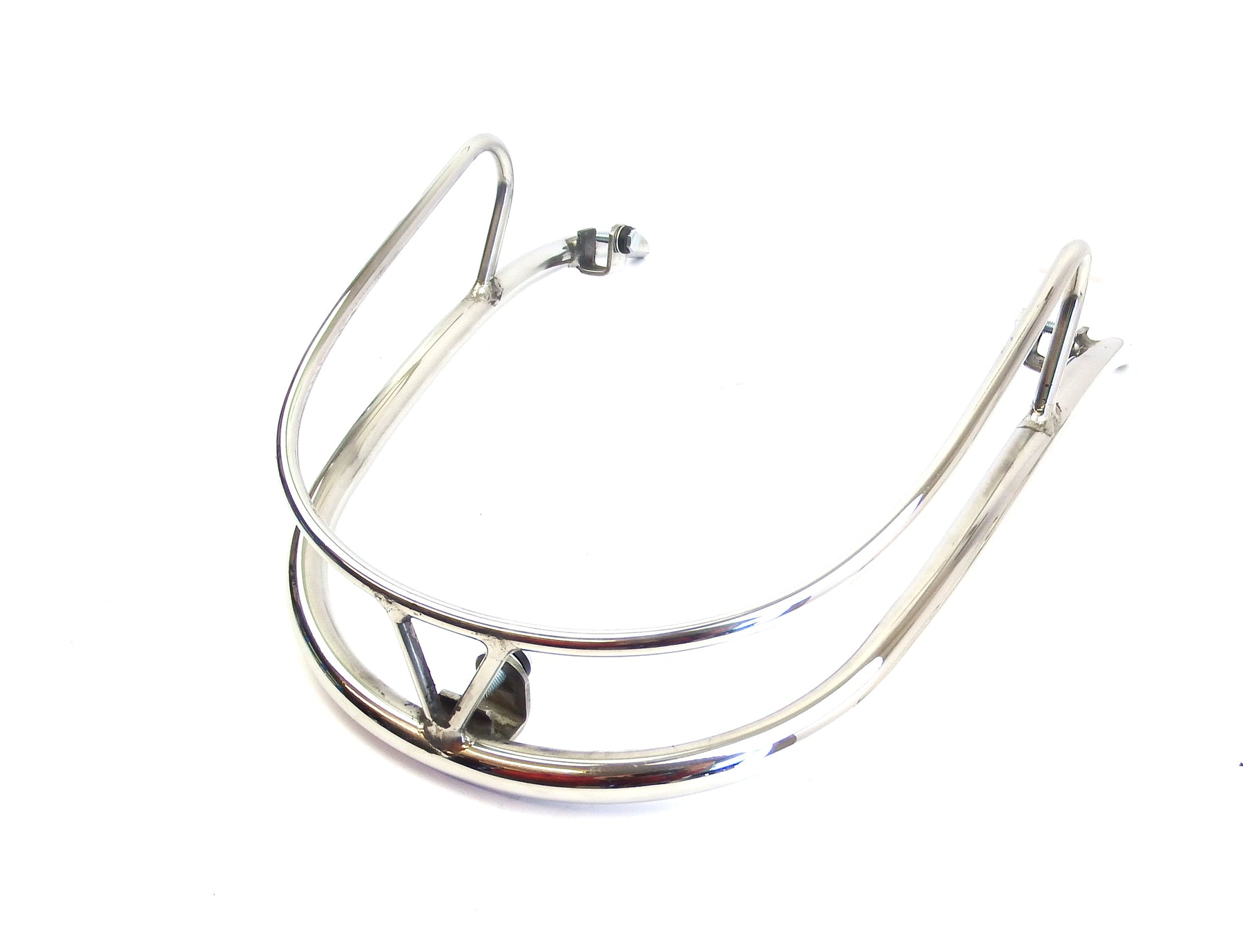 Vespa GS 160 Front Bumper Bar Two Bar - Polished Stainless Steel