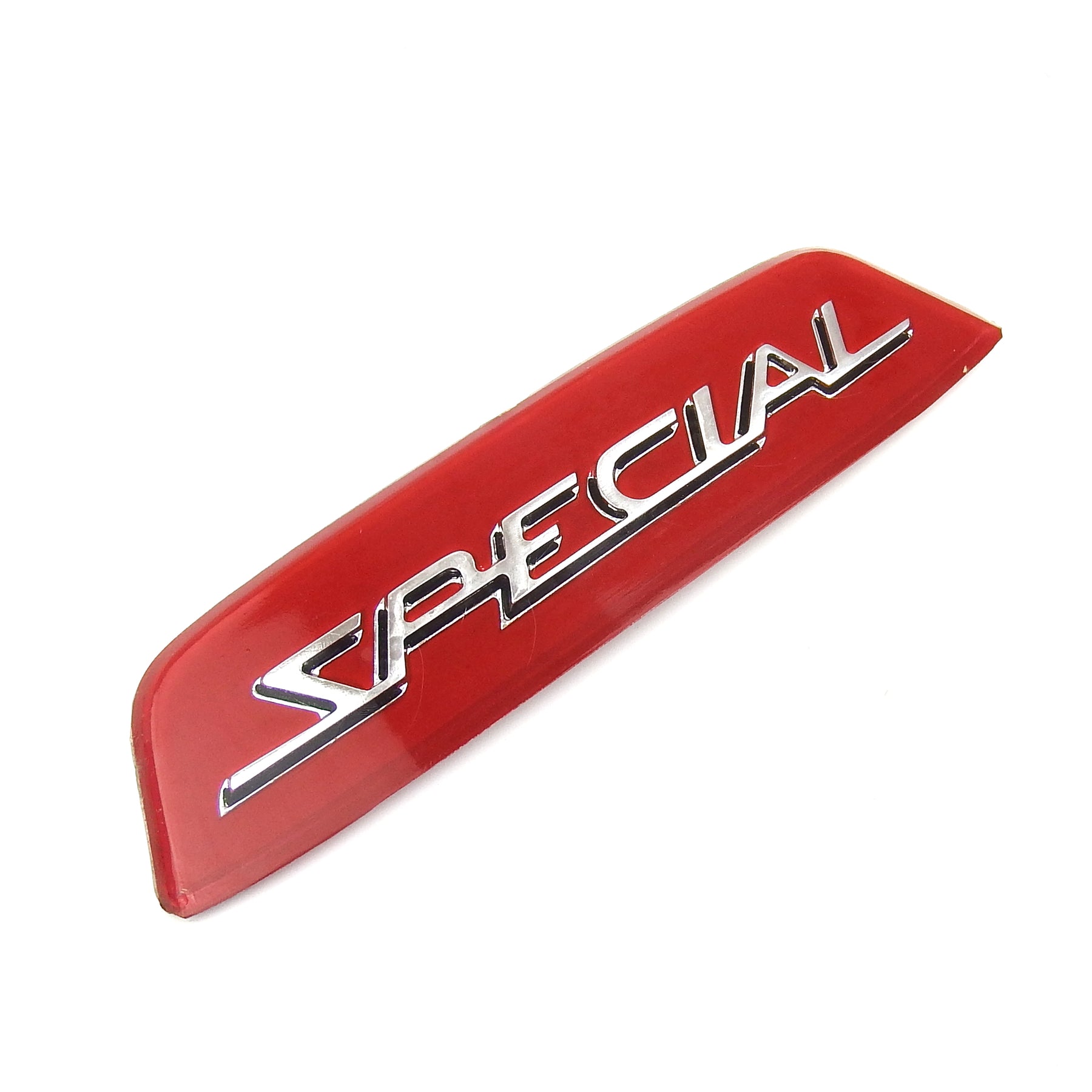 Lambretta Series 3 Li SpecialRear Frame Badge Insert Special - 3D Silver & Red