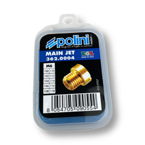 POLINI Dellorto Carburettor 6mm M6 Main Jet Set Pack Sizes 100-118