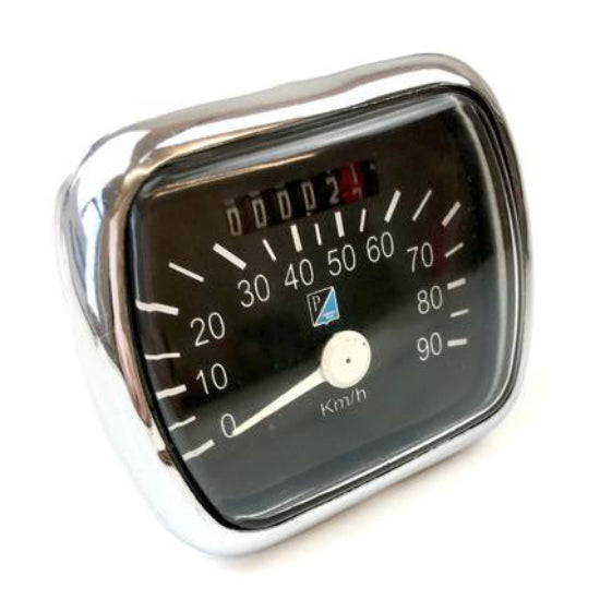 Vespa - Speedometer - VM/VN/VL/ACMA - 90KMH - Black Face