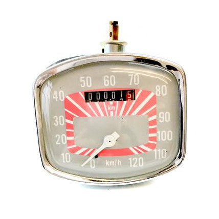 Vespa - Speedometer - GS 150 - 120KMH - Grey/Red Face