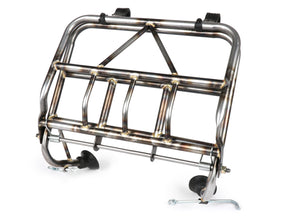 Vespa Largeframe Wideframe Rally Super Sprint VBB GS GT Motovespa Ulma Nanucci Fold Down Front Rack - Bare Metal