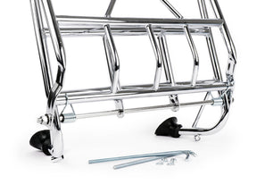 Vespa Largeframe Wideframe Rally Super Sprint VBB GS GT Motovespa Ulma Nanucci Fold Down Front Rack - Chrome