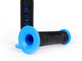 POLINI Big Evolution Handlebar Grips Set Black/Blue Ø=22/24mm
