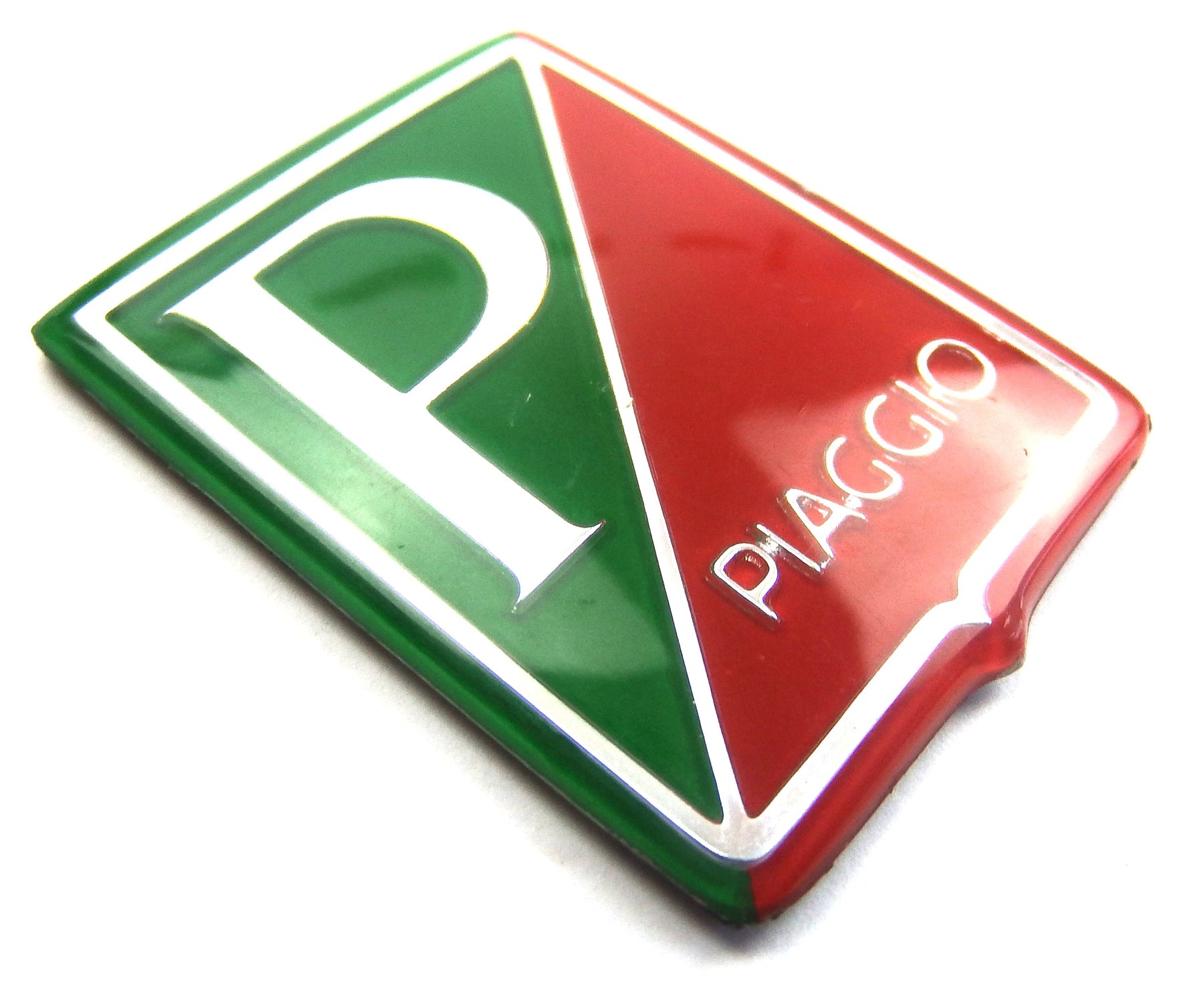 Badge - Horncover - Piaggio Shield - Green/Red/Silver