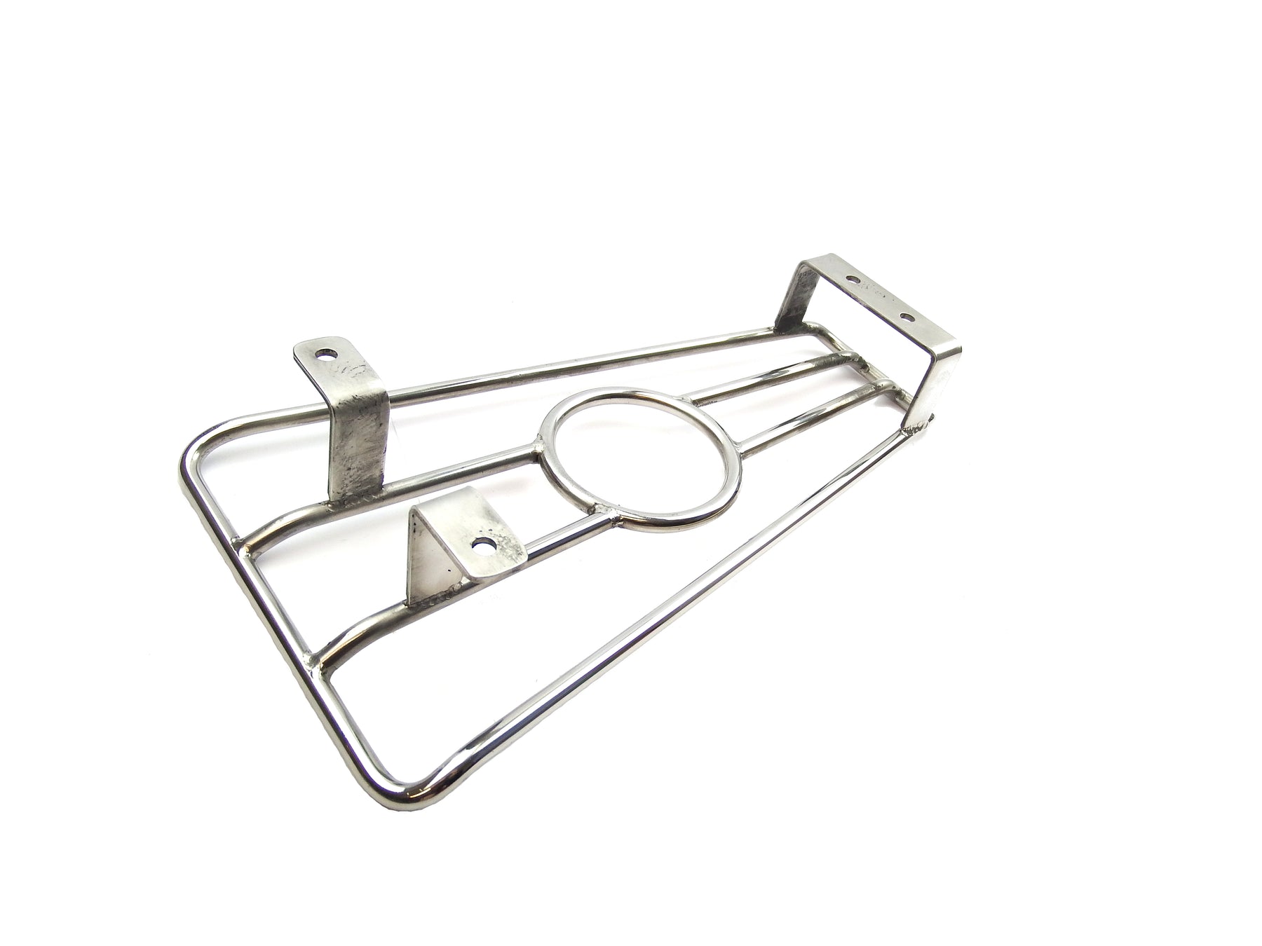 Vespa PX T5 LML Floor Board Centre Rack Tray With Cupholder - Stainless Steel