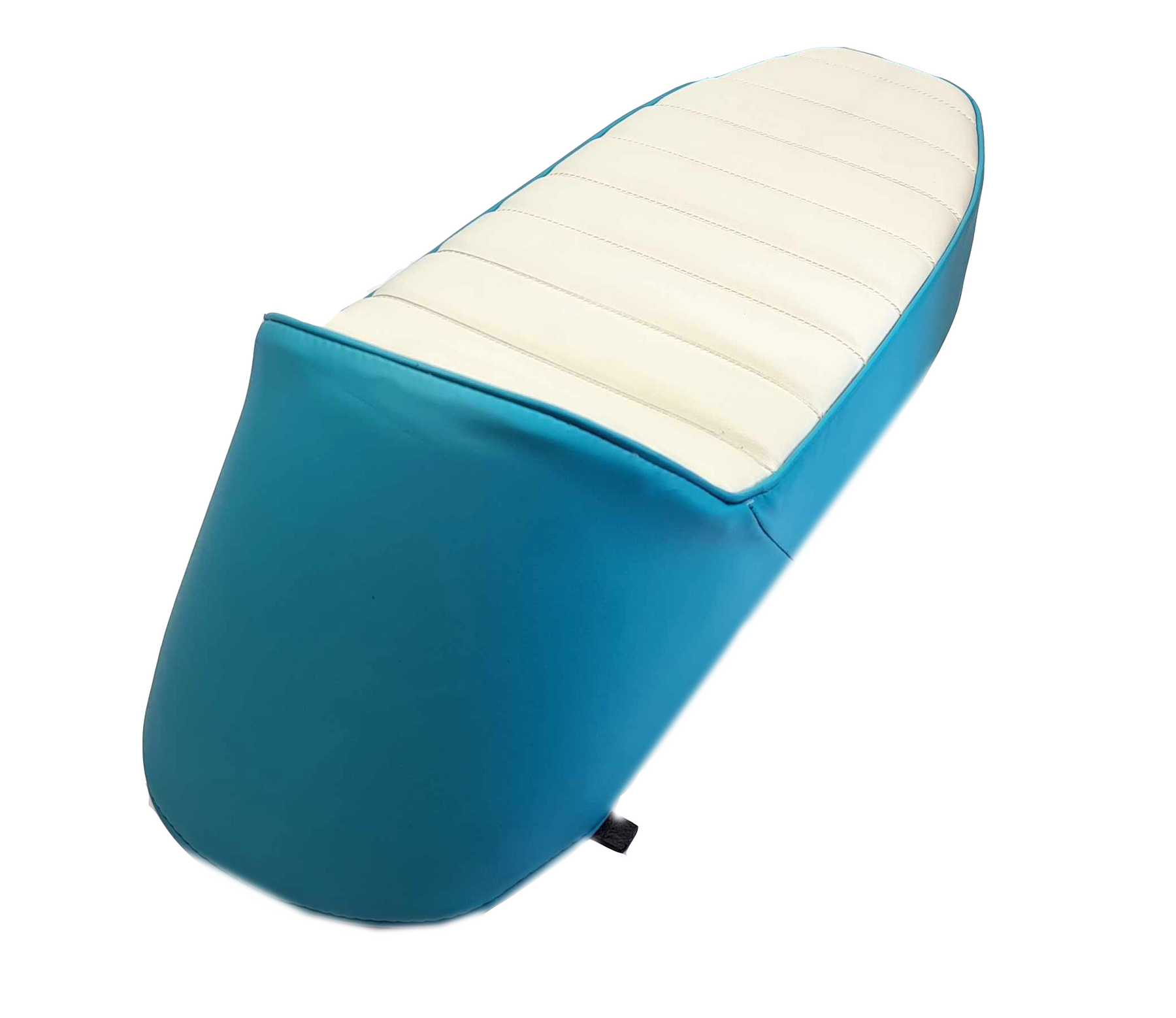 Vespa V50 V90 Prim ETC Ancillotti Slope Back Seat - Sky Blue & White