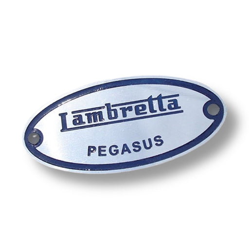 Lambretta Series 1 2 3 Li GP SX TV Pegasus Seat Badge - Silver