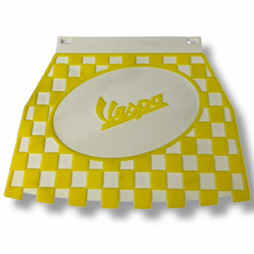 Vespa Pressed Chequered Mudflap - Yellow