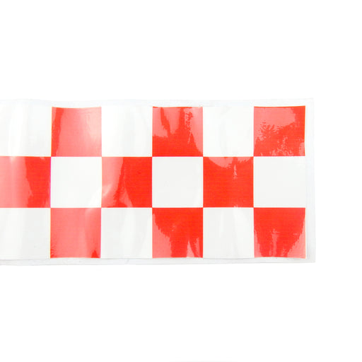 Vespa Lambretta Scooter Chequered Sticker Strip - 1 Metre - Red