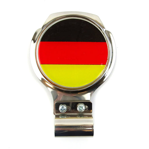 Vespa Lambretta German Flag Badge Bar Plaque - Stainless Steel