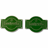 Lambretta LD 125 150 Side Panel Scoop Badges - Pair - Green