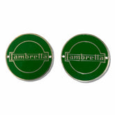 Lambretta LD 125 150 Fork Link Badges - Pair - Green