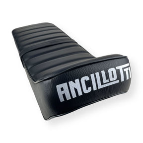 Lambretta Series 1 2 3 Li GP SX TV Ancillotti Cut Back Seat - Black With Ancilotti Logo