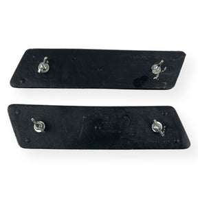 Lambretta GP Side Panel Grills - Gloss Black Alloy