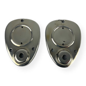 Lambretta LD D Fork Link Covers Embellishers - Polished Stainless Steel