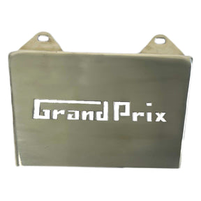 Lambretta GP Laser Cut Grand Prix Logo Rear Mudflap - Polished Stainless Steel