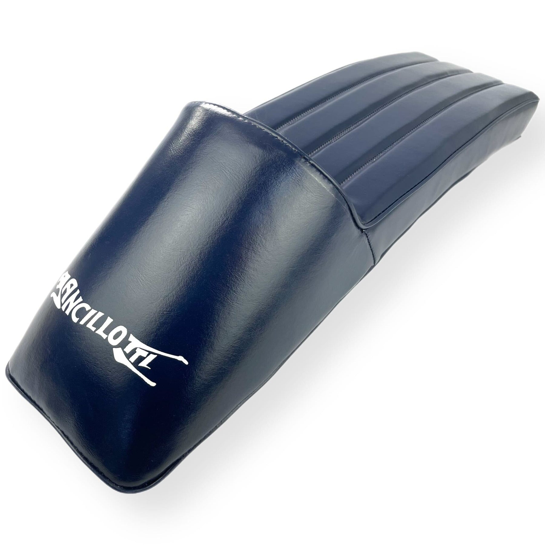 Lambretta Series 1 2 3 Li GP SX TV Ancillotti Extra-long Slope Back Gori Style Seat - Navy With White Logo